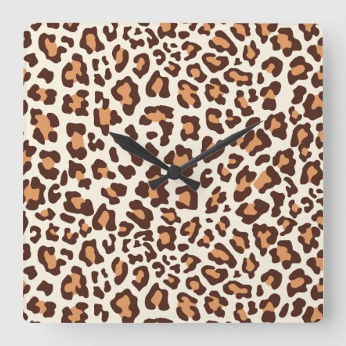 bigLEOPARD3 copypng Square Wall Clock