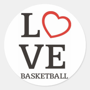 bigLOVE-basketball. Classic Round Sticker