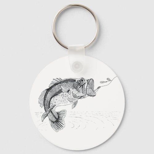 Bigmouth Largemouth Bass __ Big Fish after Lure Keychain