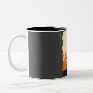 Bigtfoot Sasquatch Cryptid Poster Two-Tone Coffee Mug
