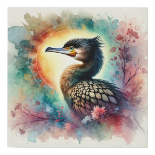 Bigu vbora cormorant 150624AREF126 _ Watercolor Faux Canvas Print