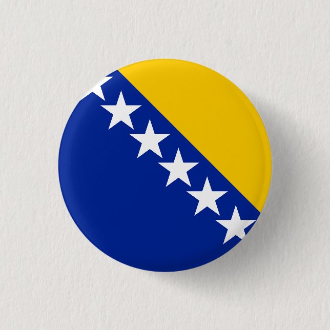 BiH Flag Coaster Button (Front)