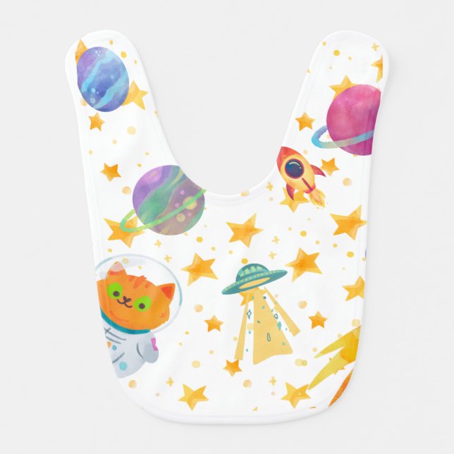 biibs astro-cat baby bib (Front)