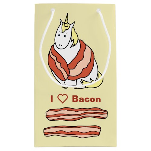 Bijorn The Chubby Unicorn Loves Bacon Small Gift Bag