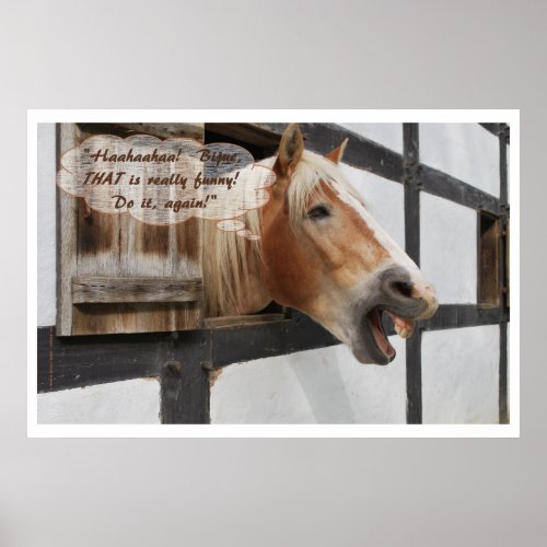 Bijue THATS Funny Laughing Horse Poster