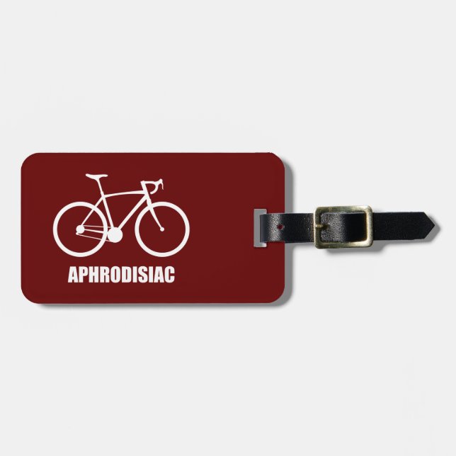 Bike Aphrodisiac Luggage Tag (Front Horizontal)