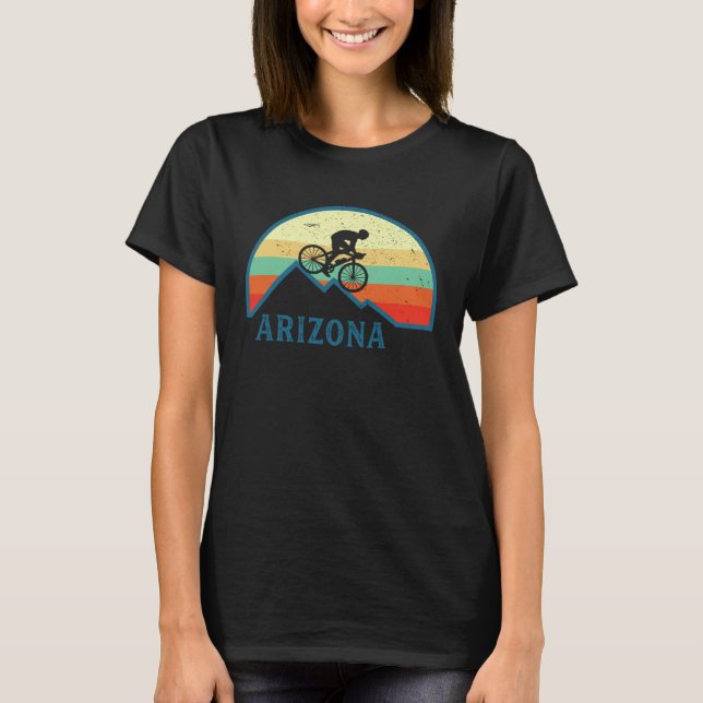 Bike Arizona Mountain Biking Retro Arizona MTB Mou T-Shirt (Front)