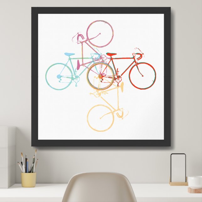 Bike-art / cycling-decor framed art (Home Office)