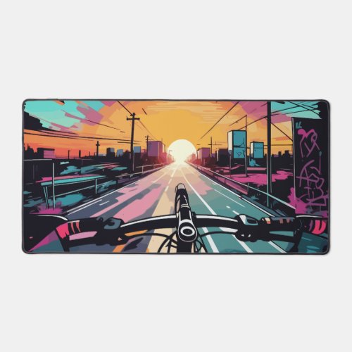 Bike Art Graffiti Style Desk Mat