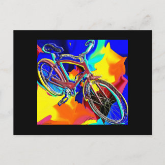 bike art postcard