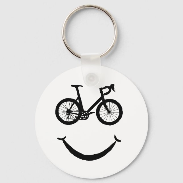 Bike Art Riding Bicycle Clipart Biking Clip Art Keychain (Front)