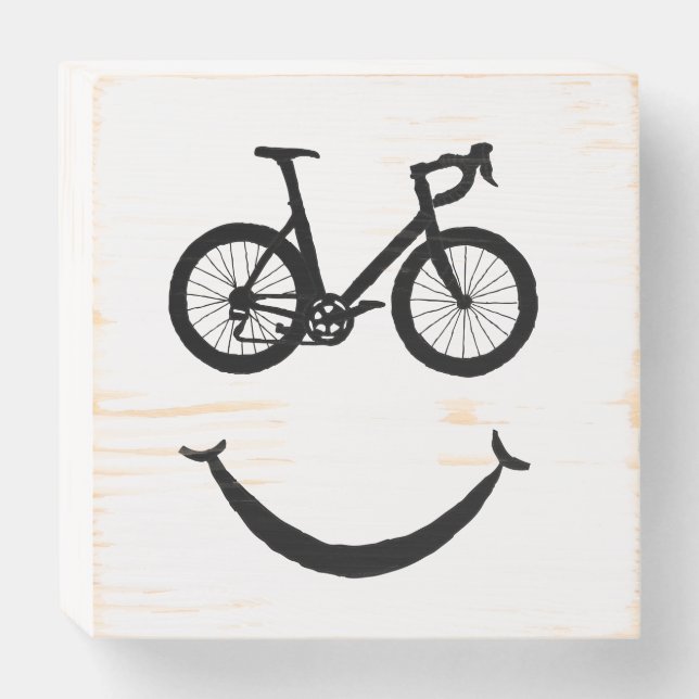 Bike Art Riding Bicycle Clipart Biking Clip Art Wooden Box Sign (Front Horizontal)