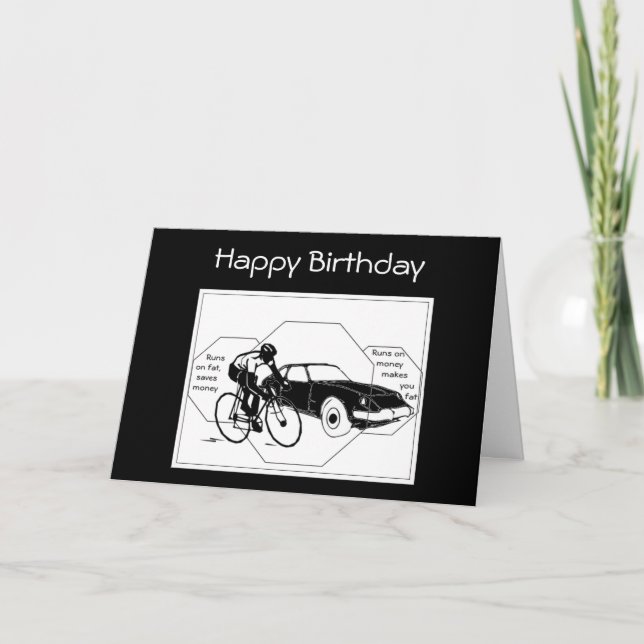 Bike, Bicycle, Cycle, Sport Biking Custom Birthday Card (Front)