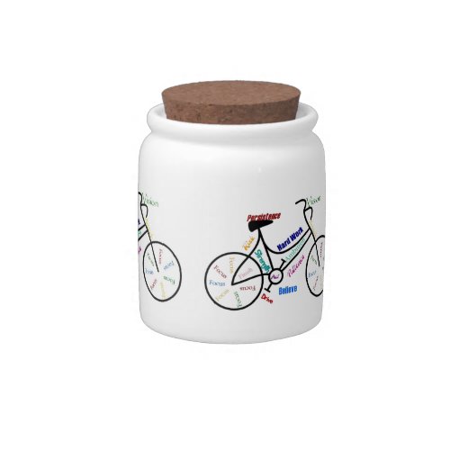 Bike Bicycle Cycle Sport Biking Motivational Candy Jar