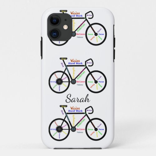 Bike Bicycle Cycle Sport Biking Motivational iPhone 11 Case