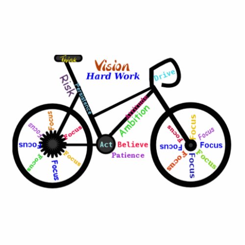 Bike Bicycle Cycle Sport Biking Motivational Cutout