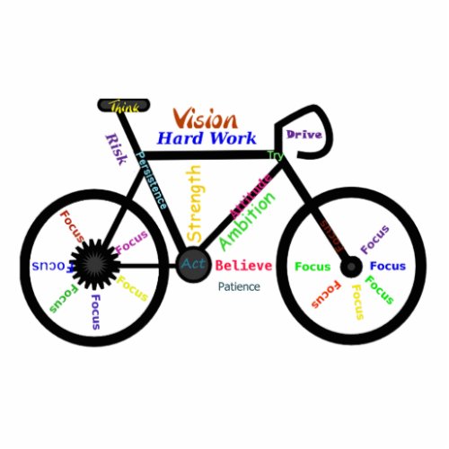 Bike Bicycle Cycle Sport Biking Motivational Cutout