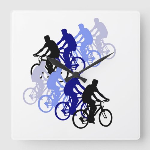 Bike Bicycle Cycle Sport or Hobby Square Wall Clock