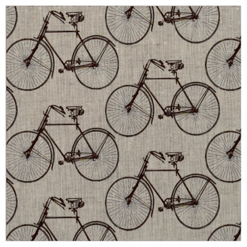 Bike bicycle  pretty spring fabric brown