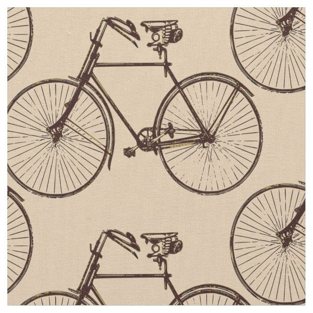 Bike bicycle  pretty spring fabric oatmeal cream (Close Up)