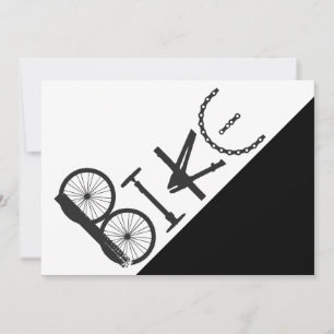 Bike Biking Cycle Fun Park Party Invite