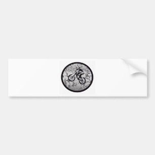 Bike BLACK GREYED Bumper Sticker