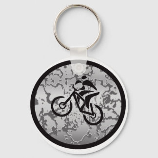 Bike BLACK GREYED Keychain