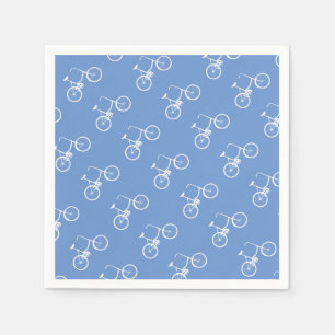 Bike Boys Bicycle White Paper Napkins