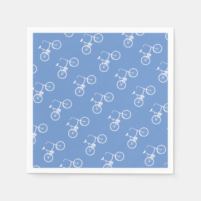 Bike Boys Bicycle White Paper Napkins (Front)