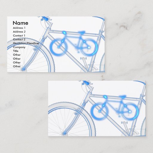 Customizable bike business cards