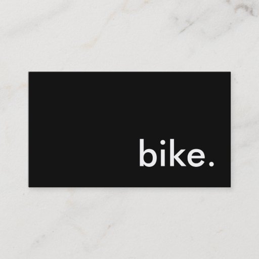 Customizable bike. business card