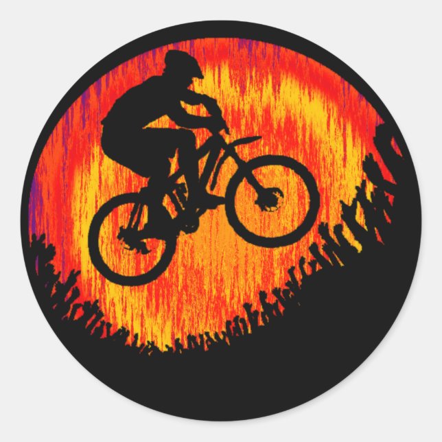Bike Catch It Classic Round Sticker (Front)