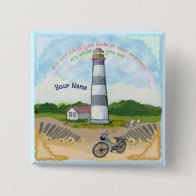 Bike Choice Lighthouse  Button (Front)