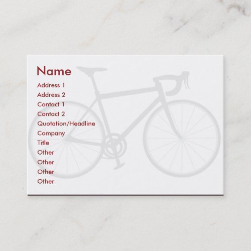 Bike - Chubby Business Card Templates
