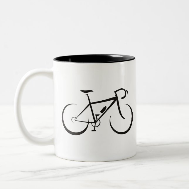 bike cool cycling road bikes outdoors exercise coo Two-Tone coffee mug (Left)