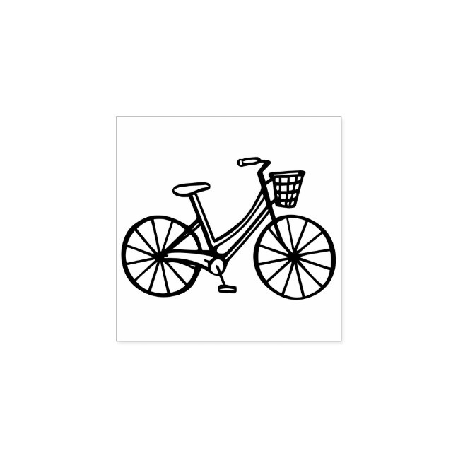 Bike Cycling Rubber Stamp