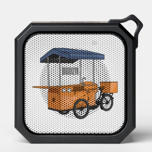 Bike food cart cartoon illustration bluetooth speaker