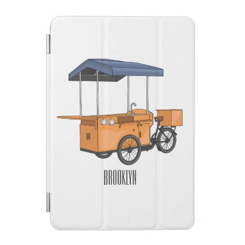 Bike food cart cartoon illustration iPad mini cover