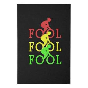 Bike Fool - Cyclist Fan Gift Faux Canvas Print