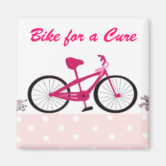 Bike for a Cure - Pink Bicycle Magnet