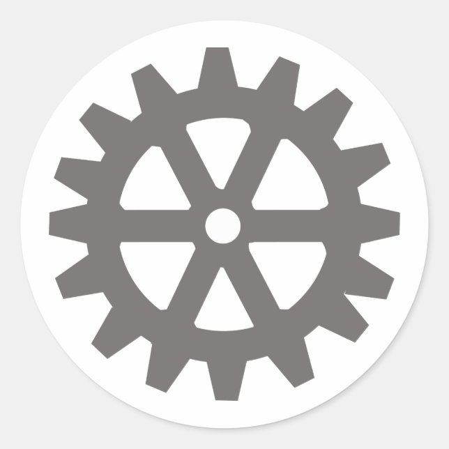 Bike Gear Classic Round Sticker (Front)