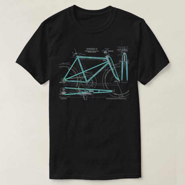 Bike Geometry  T-Shirt (Design Front)