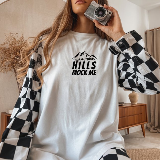 Bike Girl Irony black mountain Tri-Blend Shirt (This women's biking shirt combines eye-catching typography with a sleek, minimalist aesthetic.)