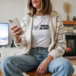 Bike Girl Irony black white Tri-Blend Shirt