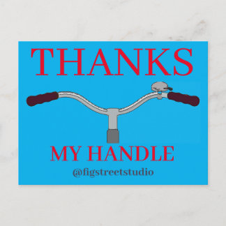 Bike Handle Bars & Bell, add text, Postcard