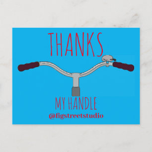 Bike Handle Bars & Bell, add text,  Postcard