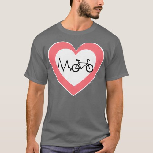 Bike Heart BeatCycling Lover Bicycle Enthusiasts  T_Shirt