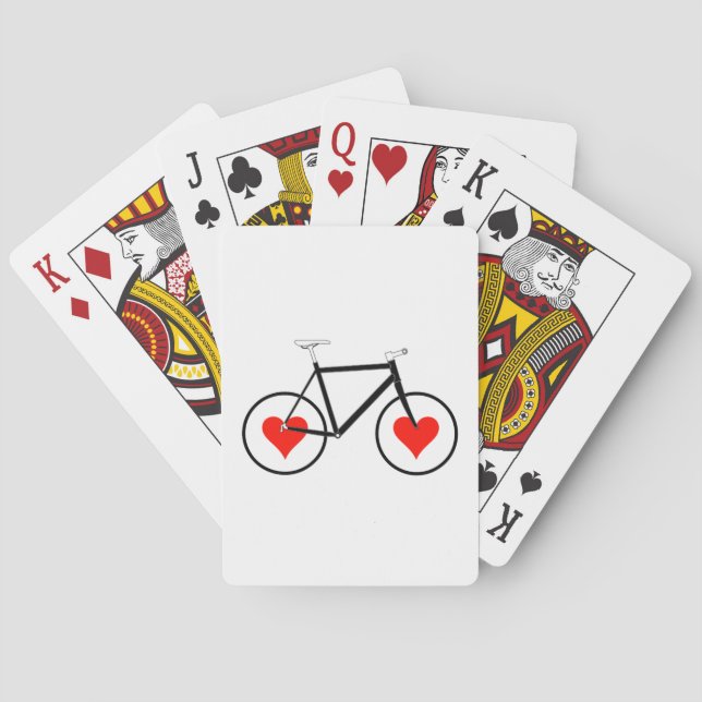 Bike Heart wheels Poker Cards (Back)