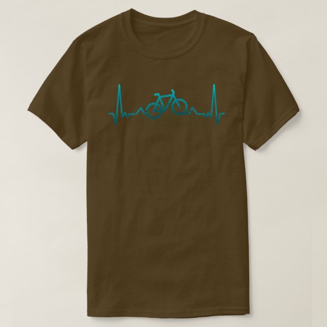 Bike HeartBeat Illustration T-Shirt (Design Front)