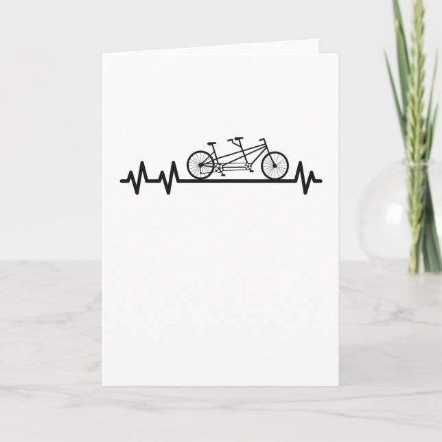 Bike Heartbeat Pulse Cyclist Partner Look Card (Front)